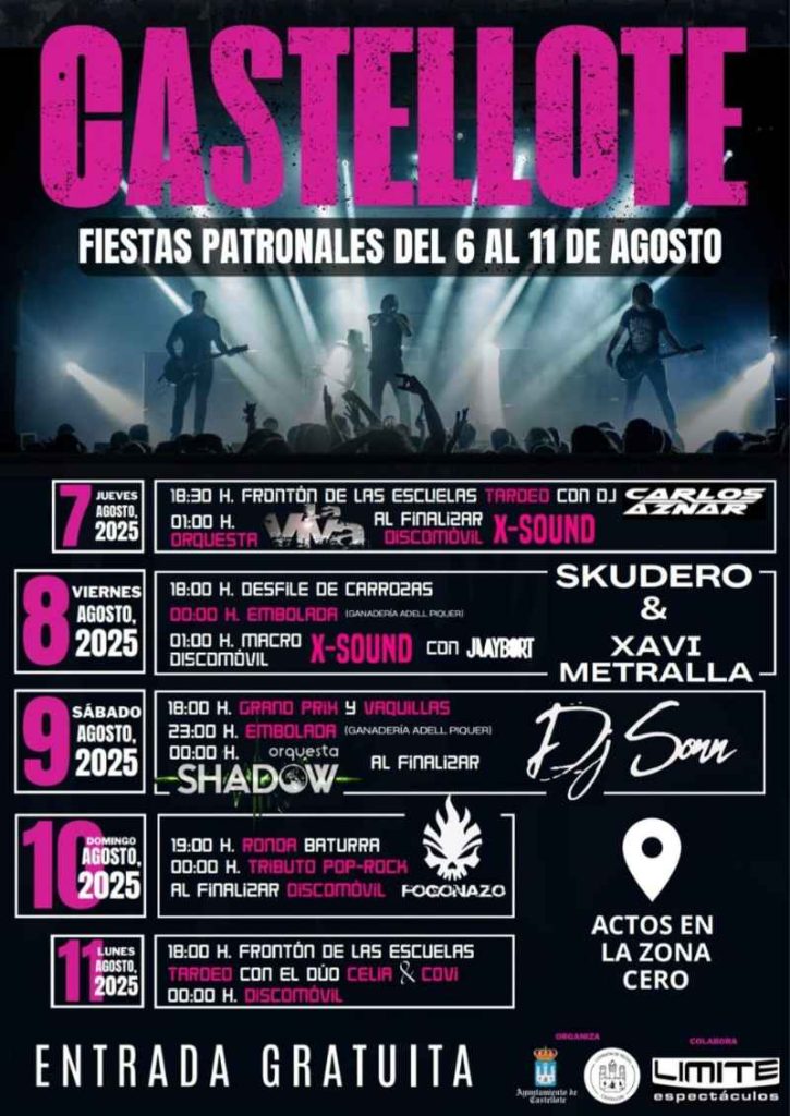 cartel fiestas castellote 2025