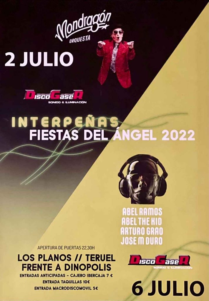 concierto orquesta mondragón y madrodiscomóvil fiestas del ángel 2022