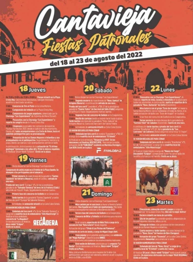 cartel fiestas cantavieja 2022